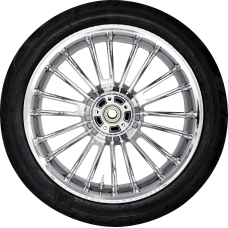 Coastal Moto Atlantic Rear Wheel - Chrome (18") | Dunlop Tire (180/55B18) - 0336-0013  PKG-ATL185CH-ABST